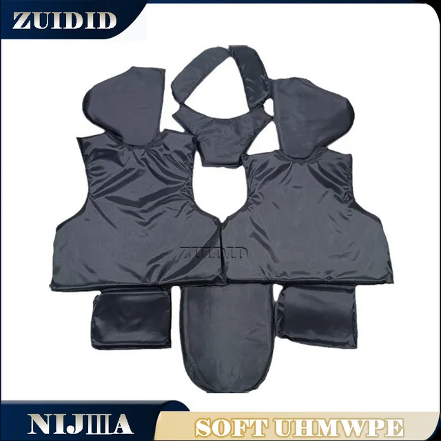 NIJIIIA UHMWPE Soft Armor Panel Front Chest And Back Protection Neck Shoulder Waist Crotch Fully Protective Bulletproof Plate 1