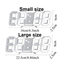 Large 3D LED Digital Clock Multifunctional Creative USB Plug-in Clock Home Decoration Desk Decor Table Alarm Clocks Garden Home 2
