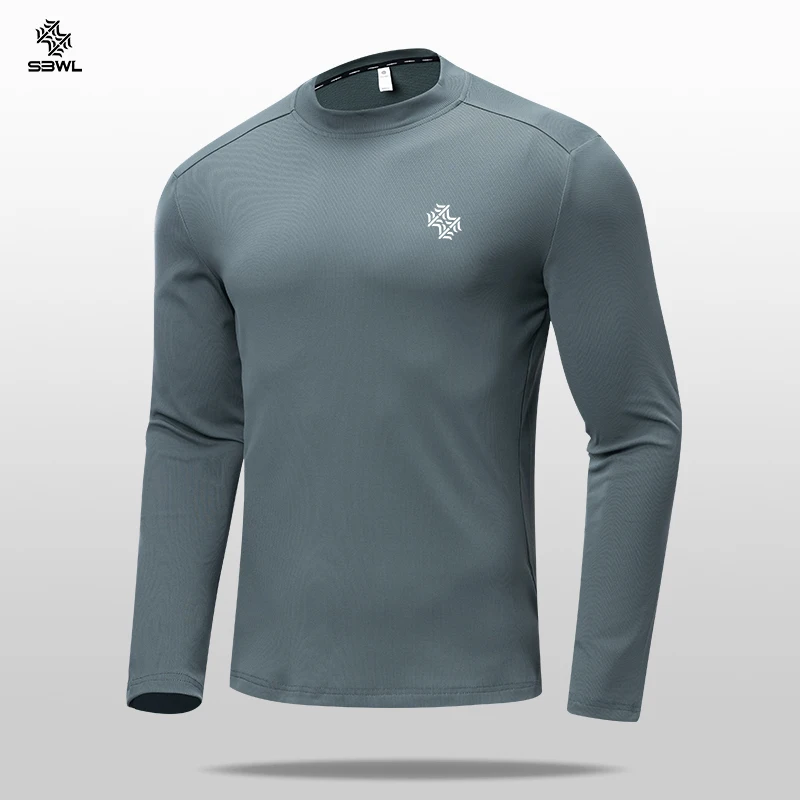Sport T Shirt Running T Shirts Running T Shirt Fitness Clothes Men T Shirts SBWL Autumn and Winter Outdoor Sports Warm Elastic Long Sleeve T-shirt