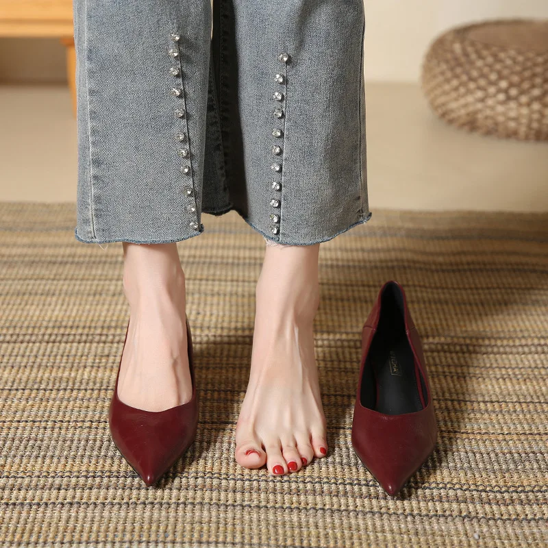 Branded Pumps Woman Sexy High Heels Shoes Sandals Ladies Slip On Mary Jane Lace-Up Pointed Wedge 2025 Fashion Crossdressers Afri 2