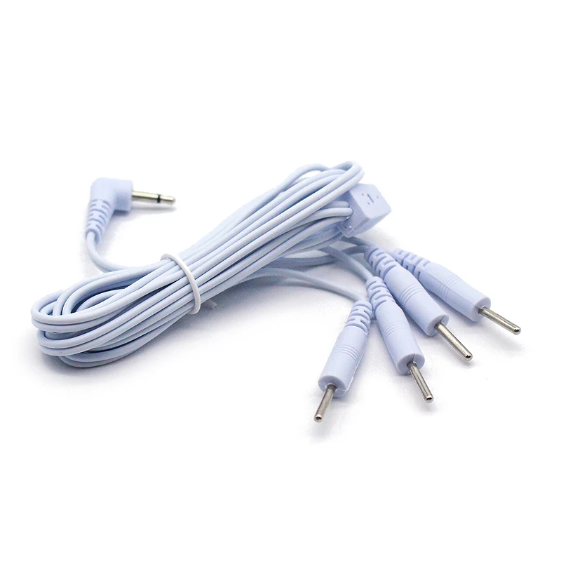 2/4 Pins Head 2.5/3.5mm Plug Type Electrode Cable For Tens Acupuncture Electrical Nerve Muscle Stimulator