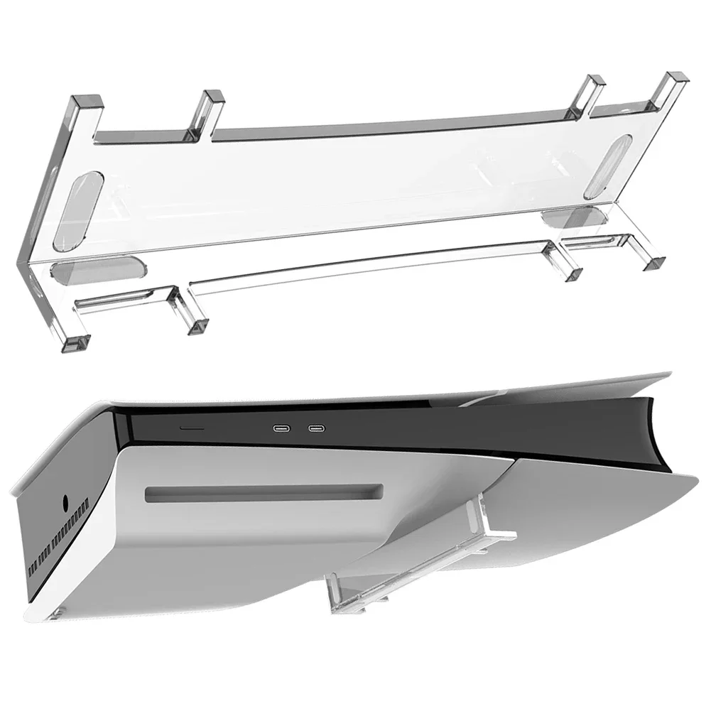 For PS5 Slim Horizontal Console Stand Fixed Support Bracket Stable Placement Bracket for Playstation 5 Slim Disc&Digital Edition