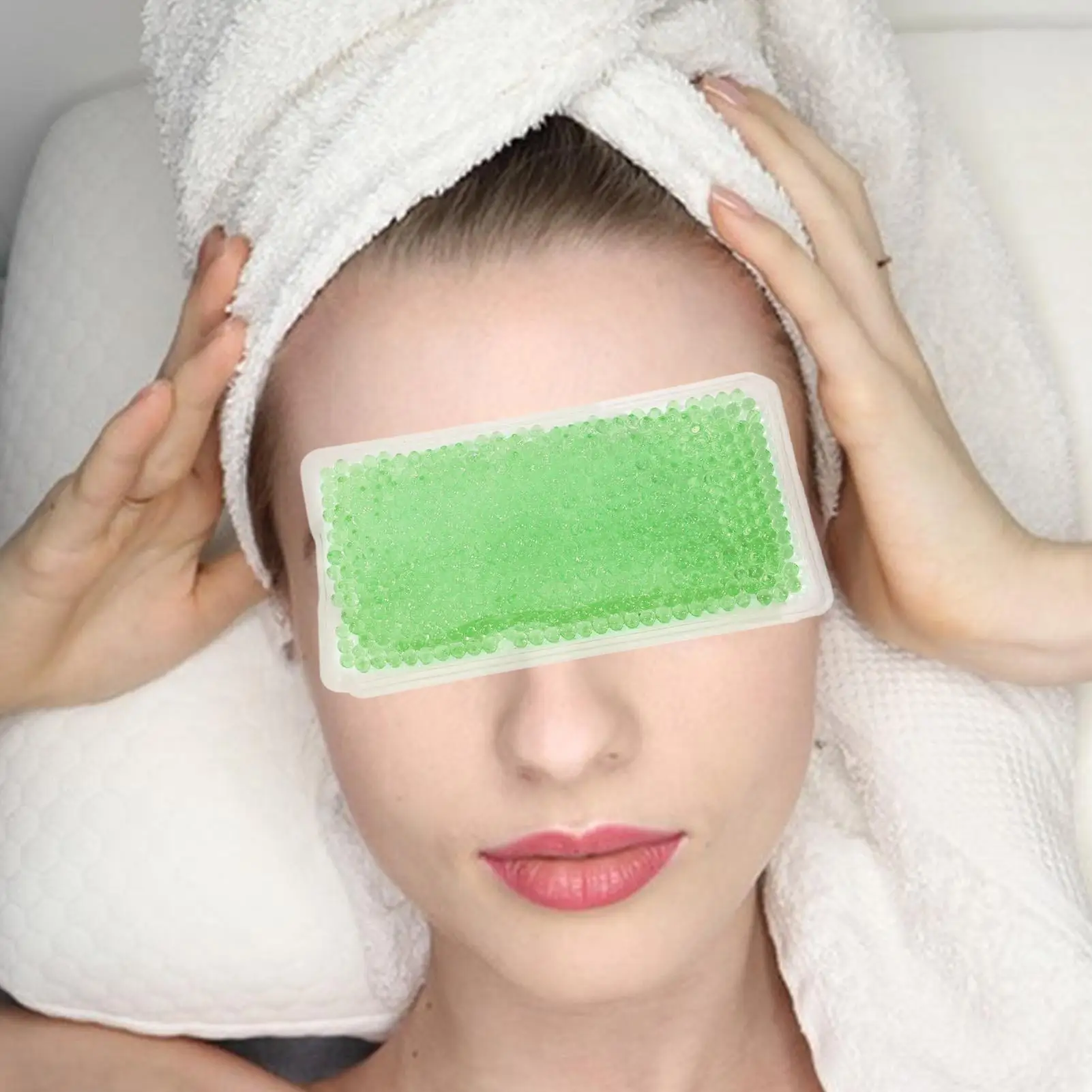 Gel Ice Packs Square Hot & Cold Gel Bead Migraine Wrap Ice Pack for Shoulder Neck Elbow Back Arm Knee Recovery Cooling Ice Wrap