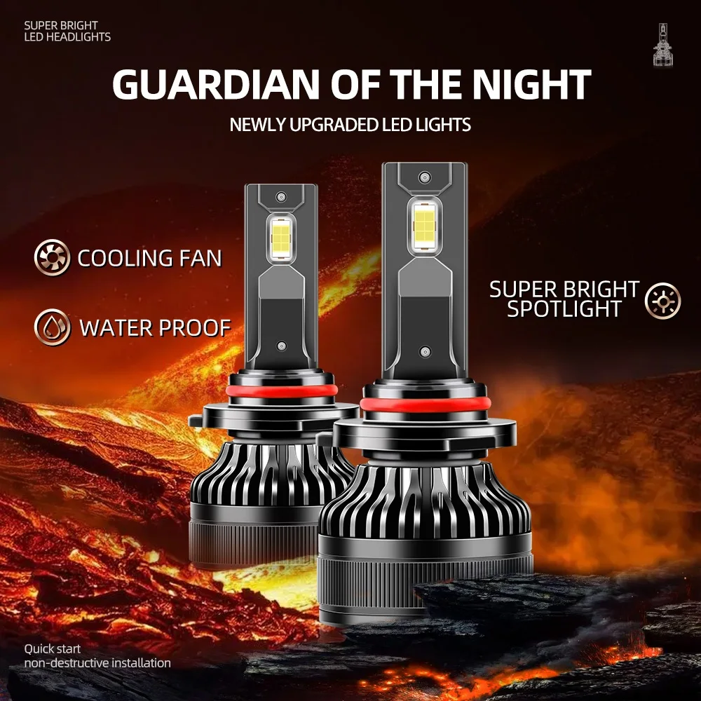 1 Pair Car LED 9006 LED Canbus No Error 180W 25000LM 9006 HB4 Headlight Bulb Auto Fog Light CSP 3570 Chips 12V 6000K