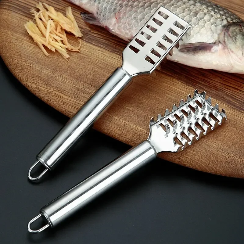 1PC Stainless Steel Fish Scale Knife Scale Scraper Sawtooth Scraping Boning Filleting Cut Scrape Dig Maw Knife 4