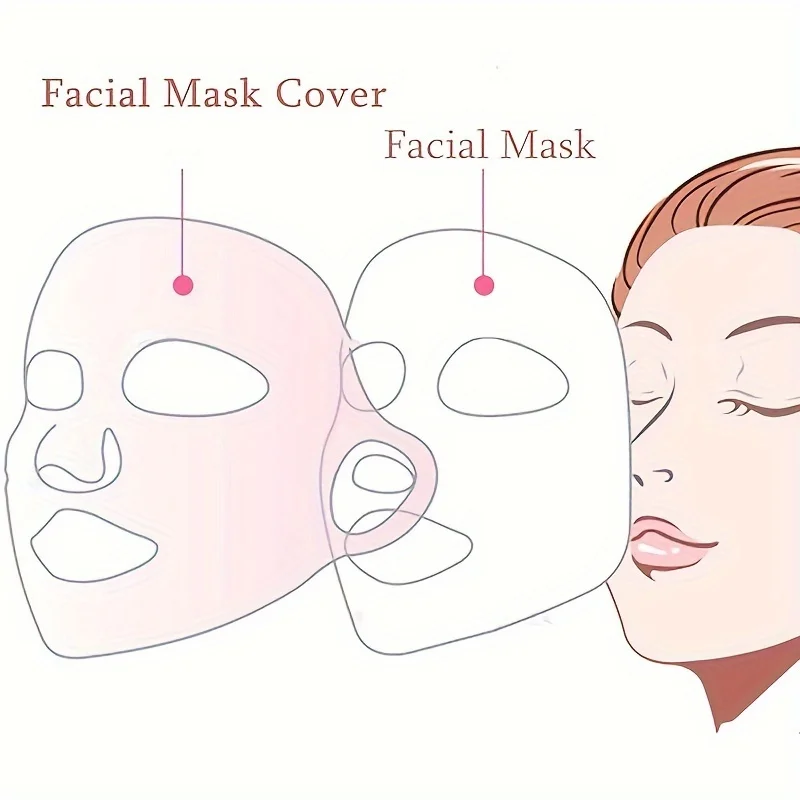 Masque en tissu réutilisable 3 couches rose, porté sur un visage, protection quotidienne.