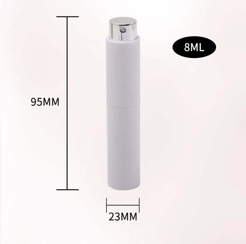 8ml Metal Aluminum Perfume Bottle Cosmetic Spray Bottle Portable Empty Travel Sub-Bottle Liner Glass