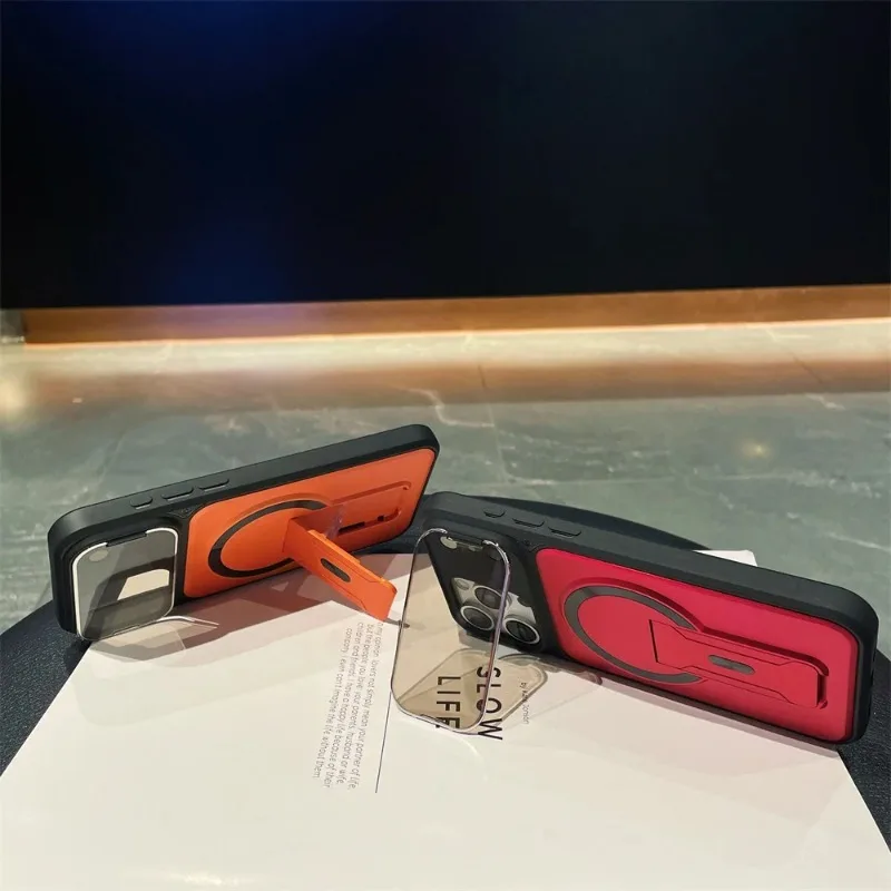 Luxury Folding Magnetic Phone Case with Lens Protector