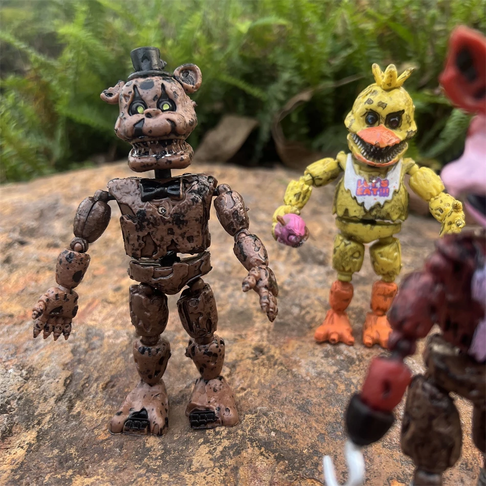 14cm FNAF Nightmare Action Figures Collection - Movable Characters Set