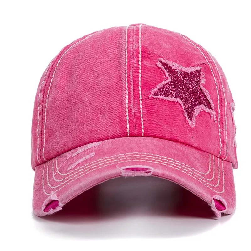 Baseball Cap Retro baseball cap Female spring and summer Korean version of the big head circumference face duckling cap