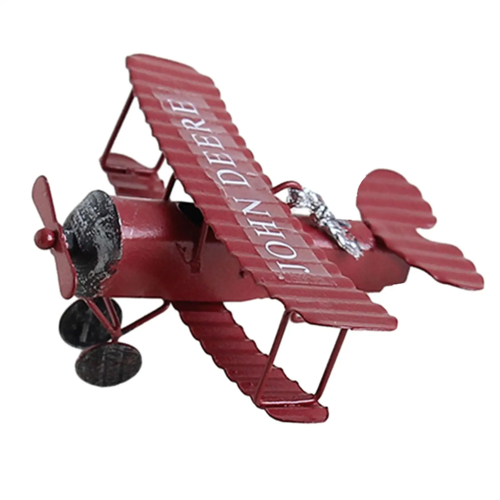 

Biplane Metal Model Aircraft Ornament Pendant Decor Airplane Home Office Glider