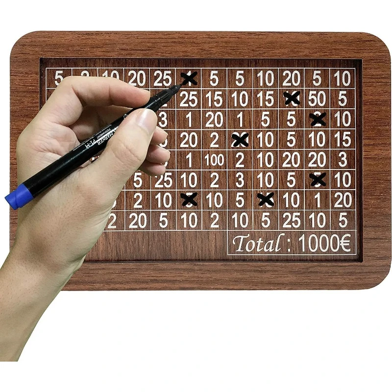Eco-Friendly Wood Piggy Bank with Savings Goal Tracker
