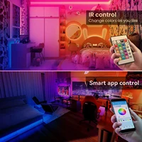 25/50/100/130/200FT RGB LED Smart Light Strip, App & 24-Key Remote Control, Music Sync, 24V, Multiple Modes for Living Room Bedroom Courtyard Party Halloween Christmas Decor 3