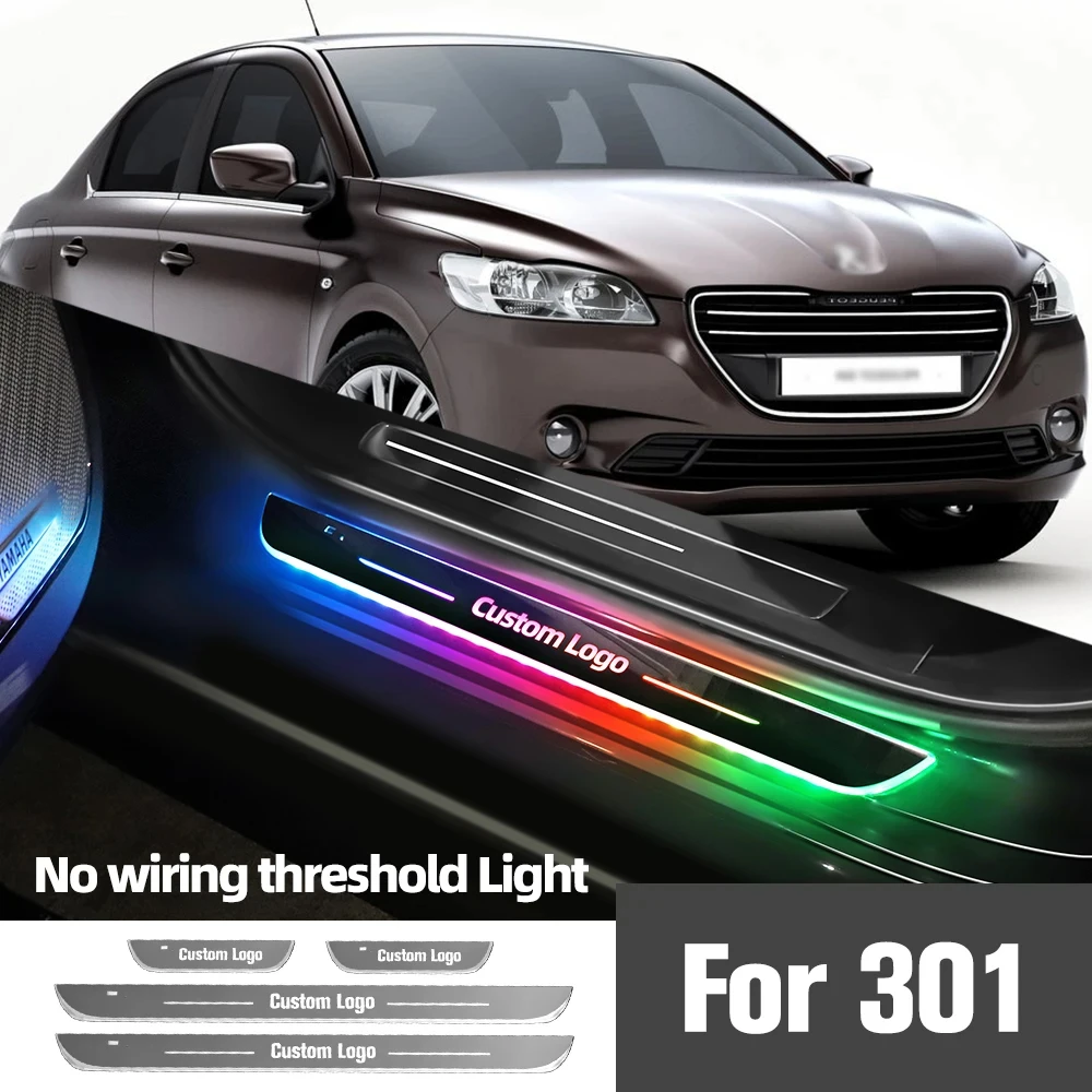 

For Chery J11 2006-2019 2012 2015 2017 2018 Car Door Sill Light Customized Logo LED Welcome Threshold Pedal Lamp Accessories