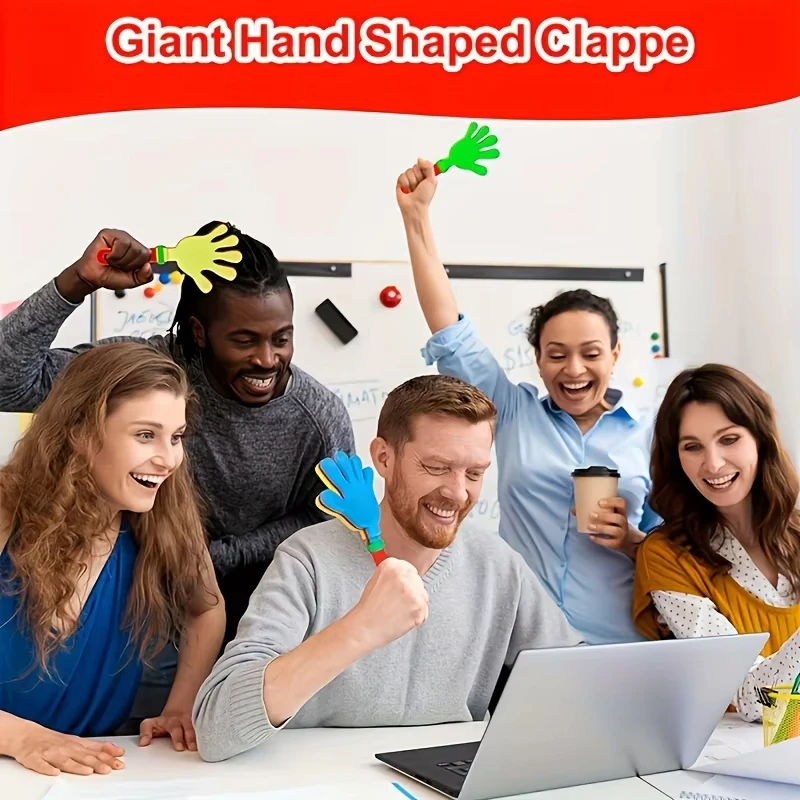 Colorful 28CM Hand Clappers - Decorative Cheering Noise Maker Toy