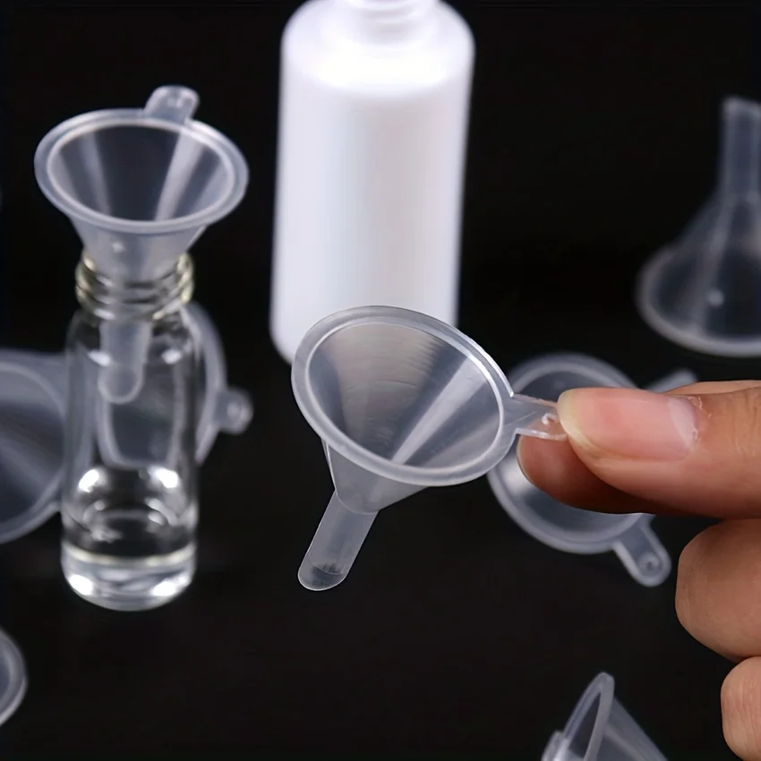 10 precision mini funnels for lab bottles, essential oils, perfumes, flavours, sand painting and powders 2
