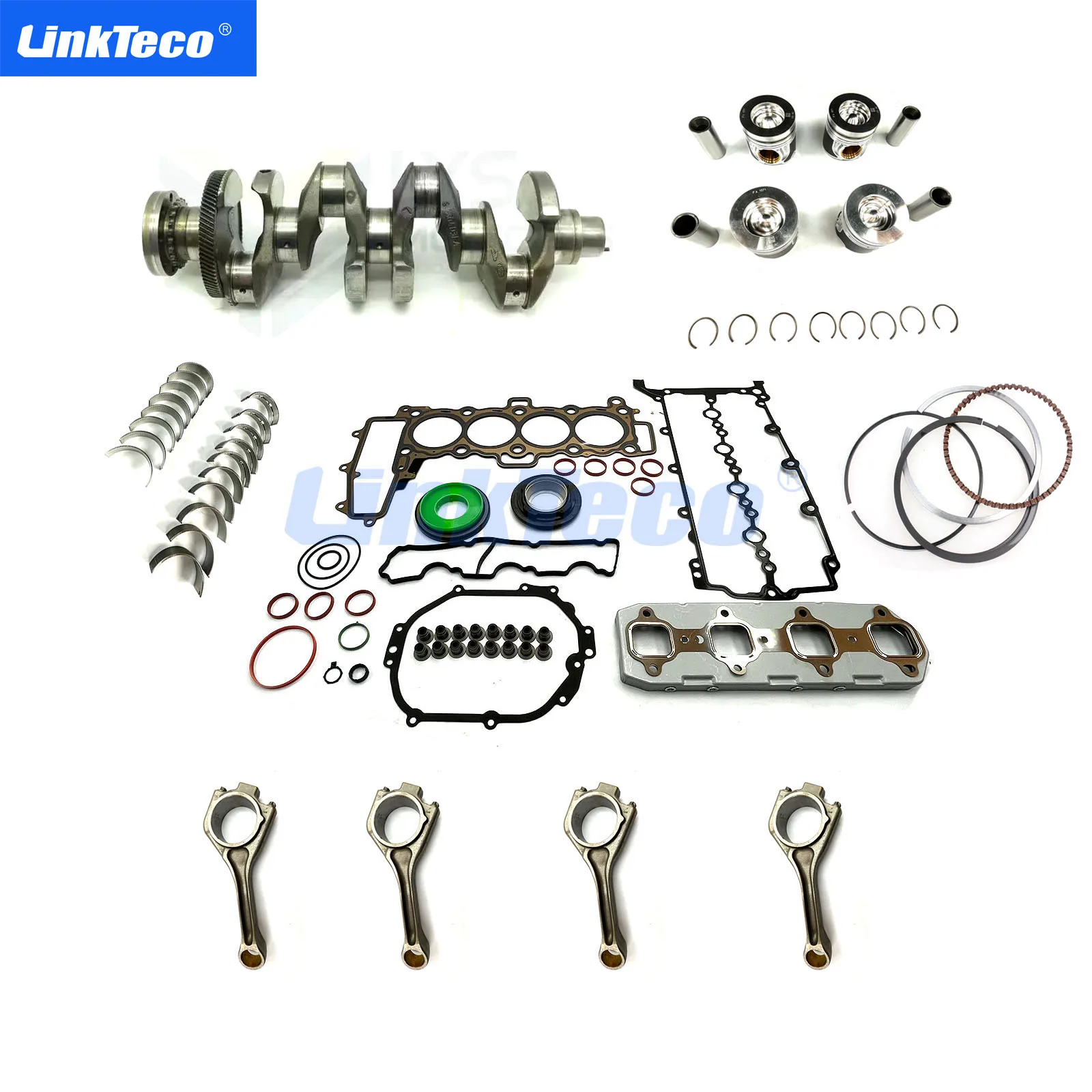 Set Completo Di Guarnizioni Pistone Con Anello Biella Albero Motore Cuscinetto Di Biella Principale Per Land Rover Aj200 204Dta 132Kw 2.0T Diesel