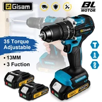 Gisam 13mm 35+3 Torque Brushless Electric Impact Drill Cordless Drill Electric Screwdriver Power Tools For Makita 18V Battery 1