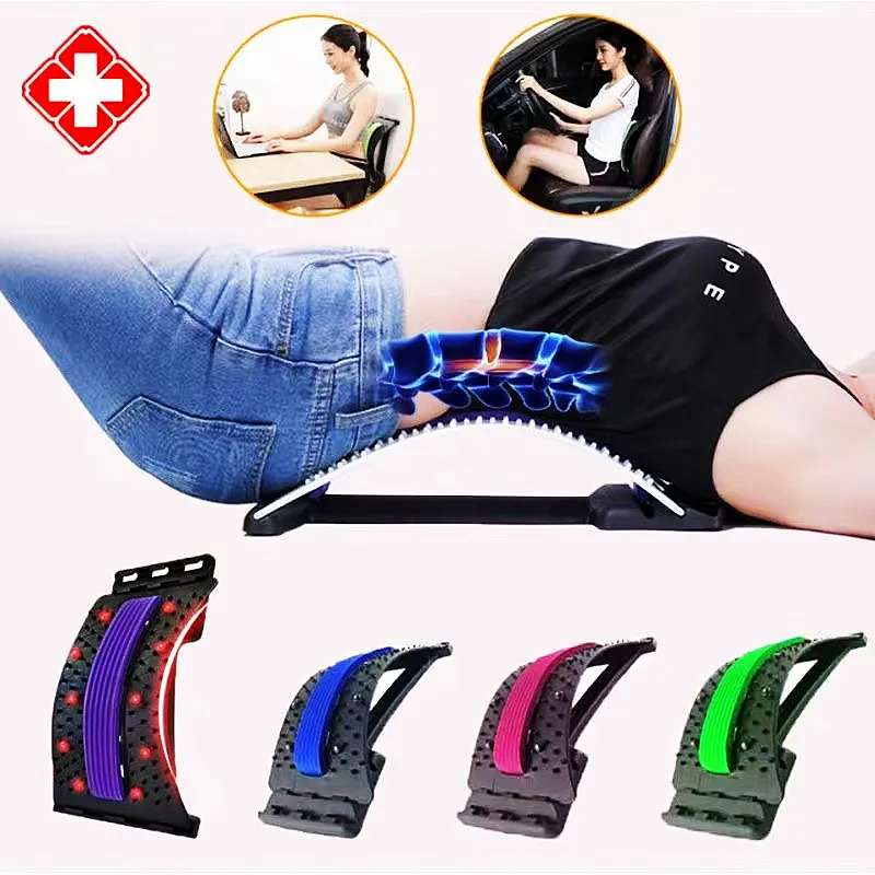 Back Massager Stretcher Equipment Massage Tools Massageador Magic Stretch Fitness Lumbar Support Relaxation Spine Pain Relief | Красота и