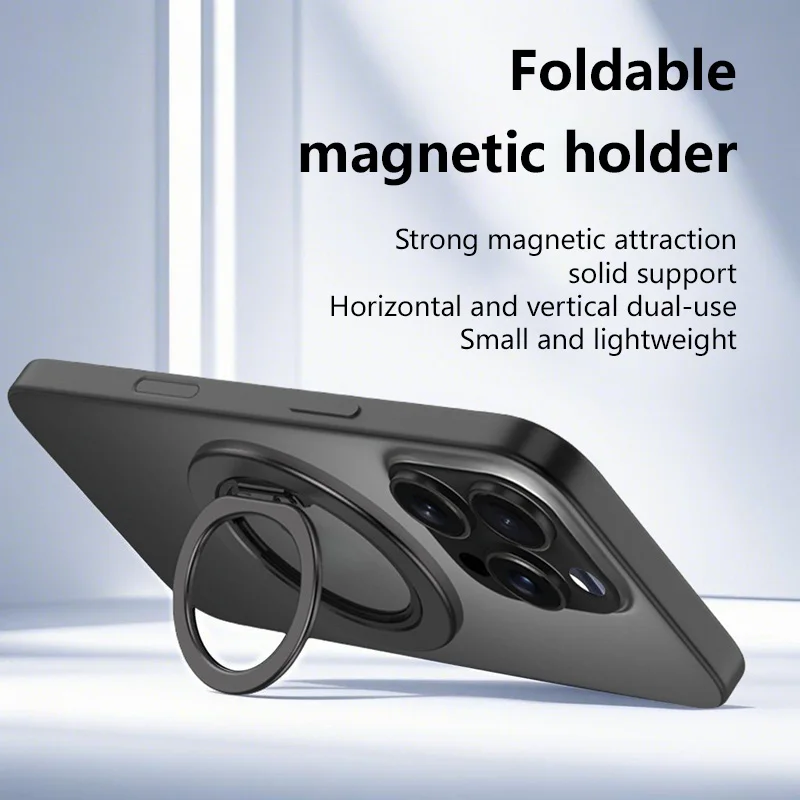 Rotating Magnetic Phone Holder and Kickstand with Finger Grip