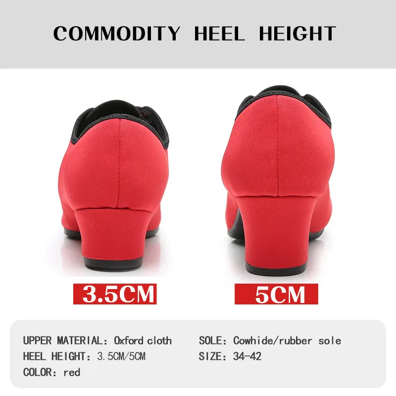 Diplip Women Latin Dance Shoes Ballroom outdoor Shoes Oxford Fabric Breathable Comfortable Jazz Shoes Tango Salsa Dancing Shoes