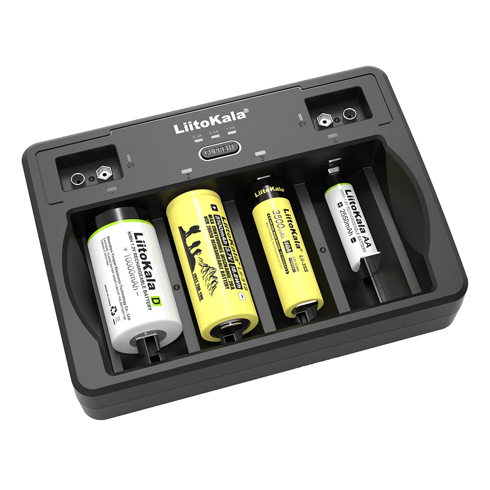 LiitoKala Lii-D4 9V 26650 18650 21700 18500 26700 16340 22650 AA AAA C SC D 3.7V 1.2V Lithium NiMH Smart Battery Charger image_3