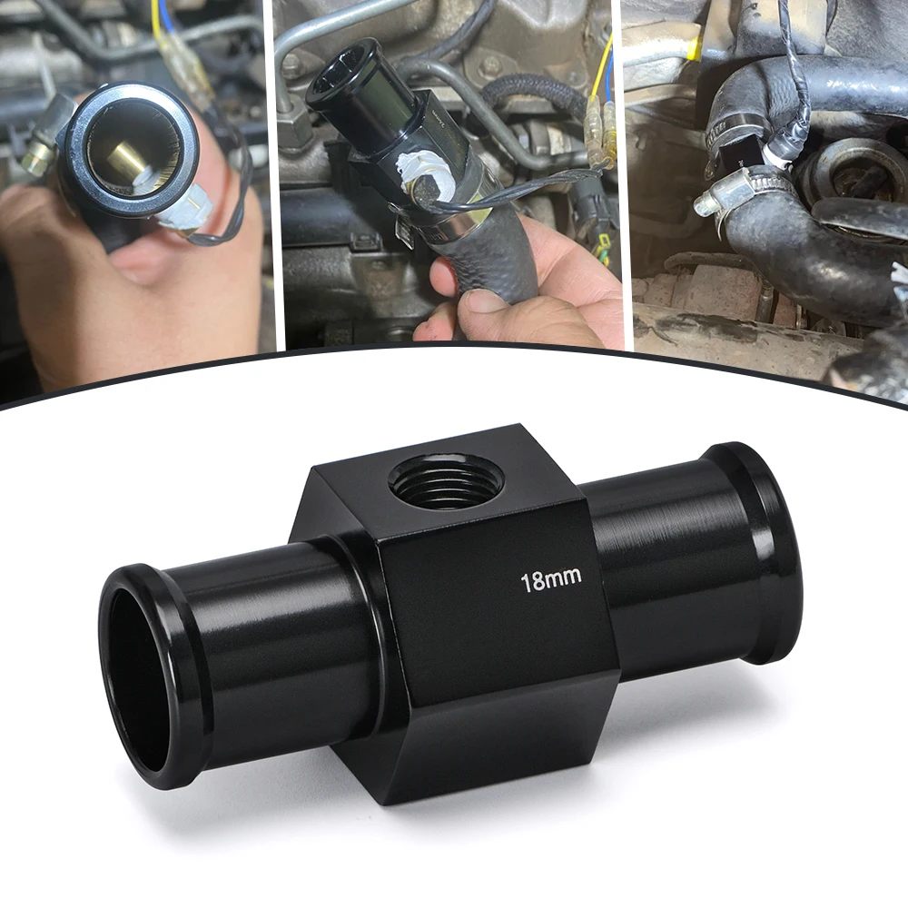Water Temp Gauge Temperature Sensor Radiator Water Temp Joint Pipe 18MM 20MM 22MM 24MM Hose Adapter