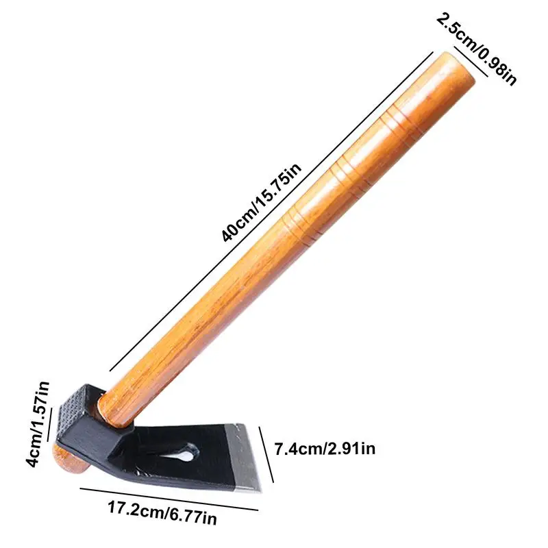 Multifunctional Small Hoe Wooden Handle Household Flower Hoe Gardening Outdoor Agricultural Tool Garden Tool