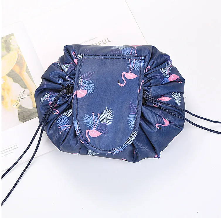 Women's Waterproof Drawstring Travel Cosmetic Organizer Bag