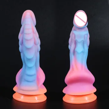 New Arrival Luminous Monster Dildo Adult Toys for Women Big Dick Realistic Dildos Lesbian Anal Toys With Suction Cup Anus Orgasm 2