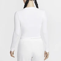 Nike officiel authentique automne nouveau femmes Simple mince col rond manches courtes manches longues HF5323-100 2