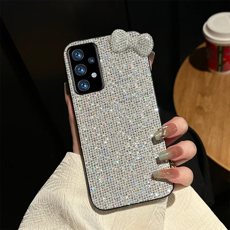 Luxury Shiny 3D Diamond Bowknot Phone Case - Lovely Soft Back Cover
