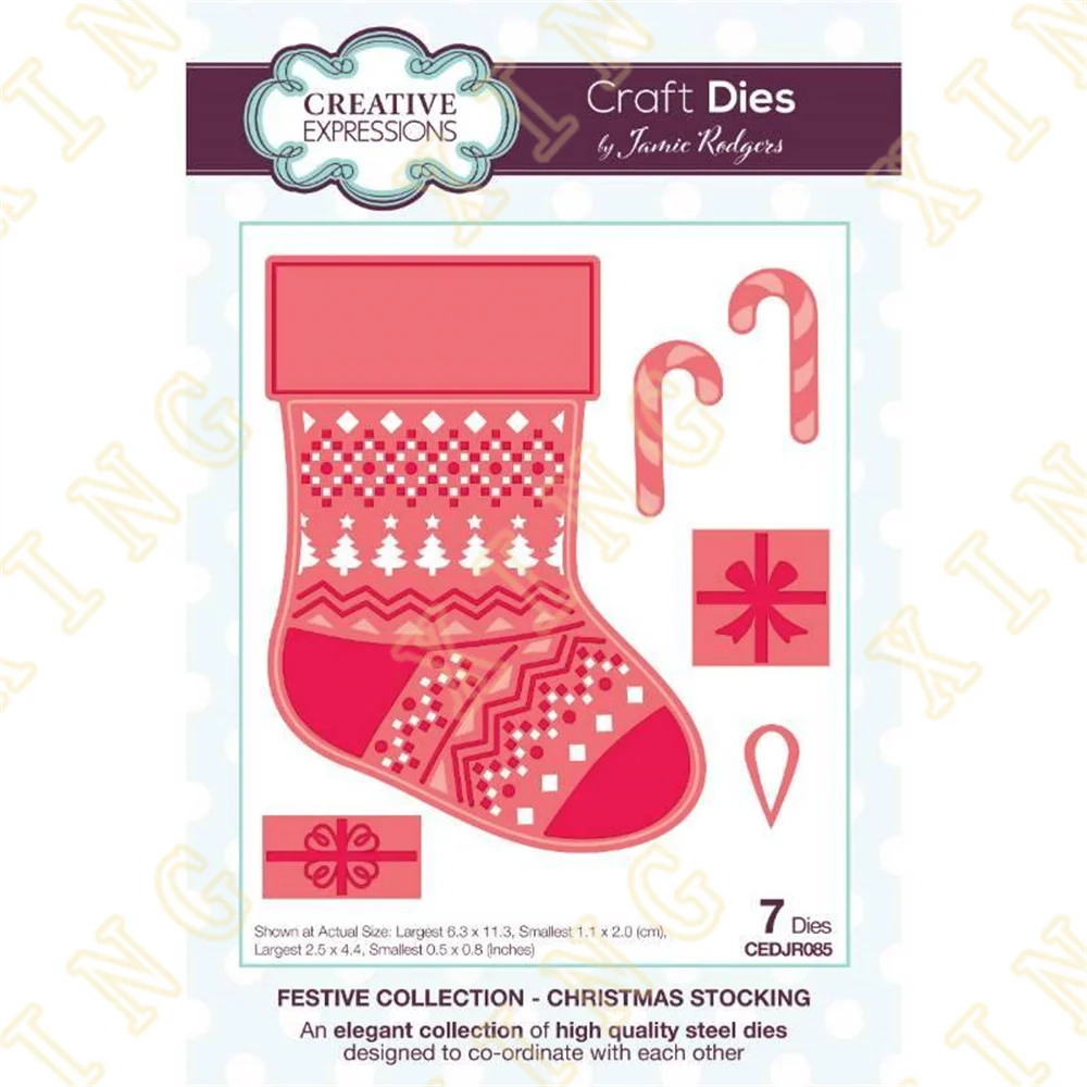 

Christmas Stocking Metal Craft Cutting Die DIY Scrapbook Paper Diary Decoration Card Handmade Embossing New Product 2023