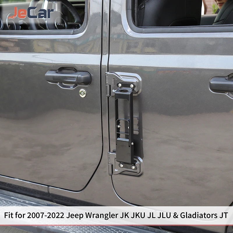 JeCar Car Door Steps Climbing Door Hinge Foot Rest Pedal Peg door hinge repair plate For Jeep Wrangler JK/JL/JT