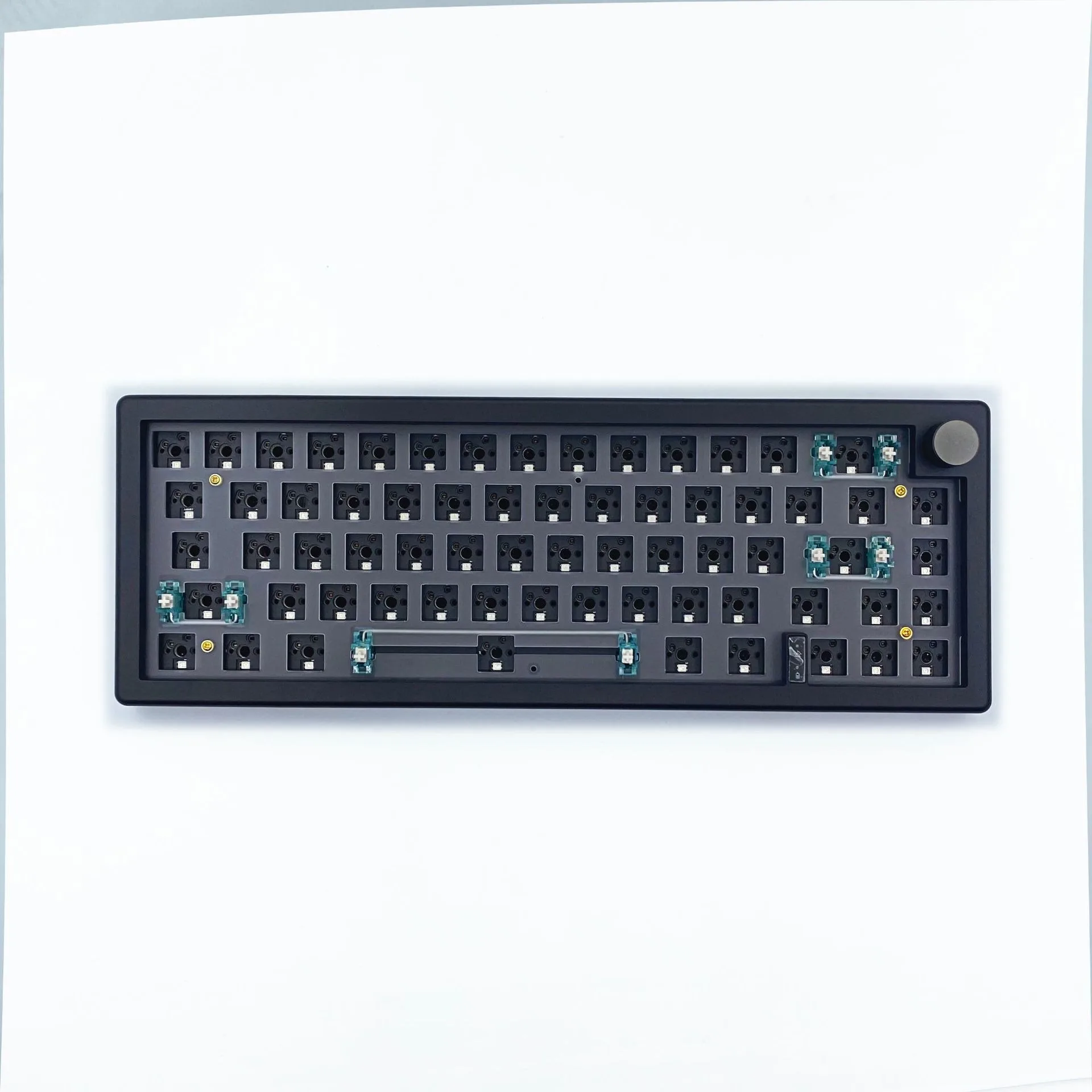 Zuoya-GMK67 Triple-Mode Junta Estrutura Teclado Mecânico, DIY