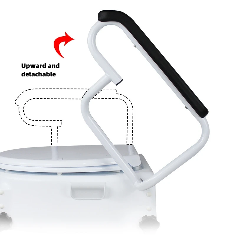 Toilet Booster Elderly Rehabilitation Care Portable Heightening And Removable Armrest Toilet Chair Pregnant Women Toilet Seat 3