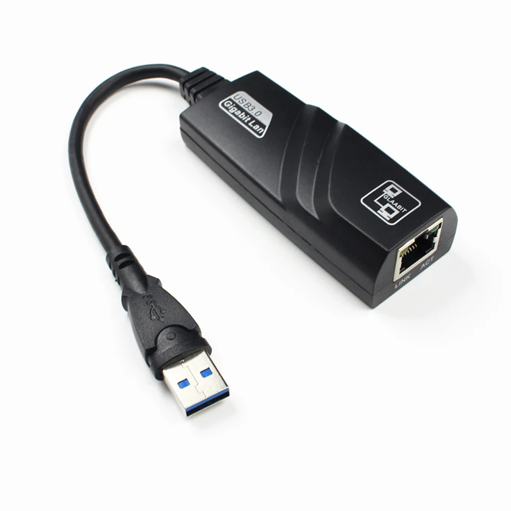 Ethernet Network Adapter 10/100/1000 Mbps Wired USB 3.0 To Gigabit Ethernet RJ45 LAN Network Adapter Ethernet For PC Network Card