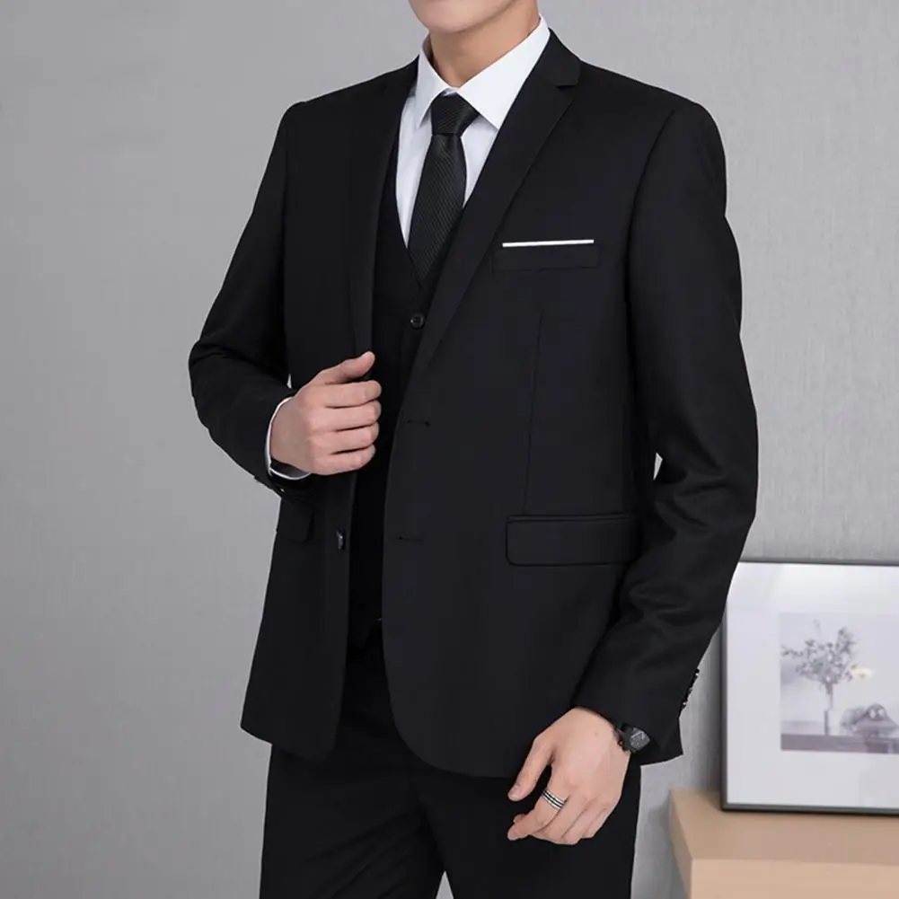 Men Suit Coat Men's Slim Fit Suit Jacket Lapel Collar Flap Pockets Classic Business Outwear for Men mens blazer