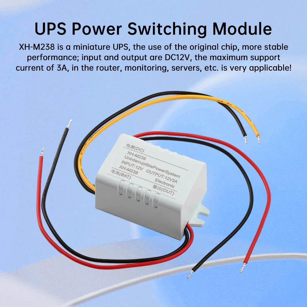 Description Picture 4 of itemXH-M238 Power Module Mini UPS Uninterruptible Emergency Power supply Module Switching Power Failure Automatic Switching Battery