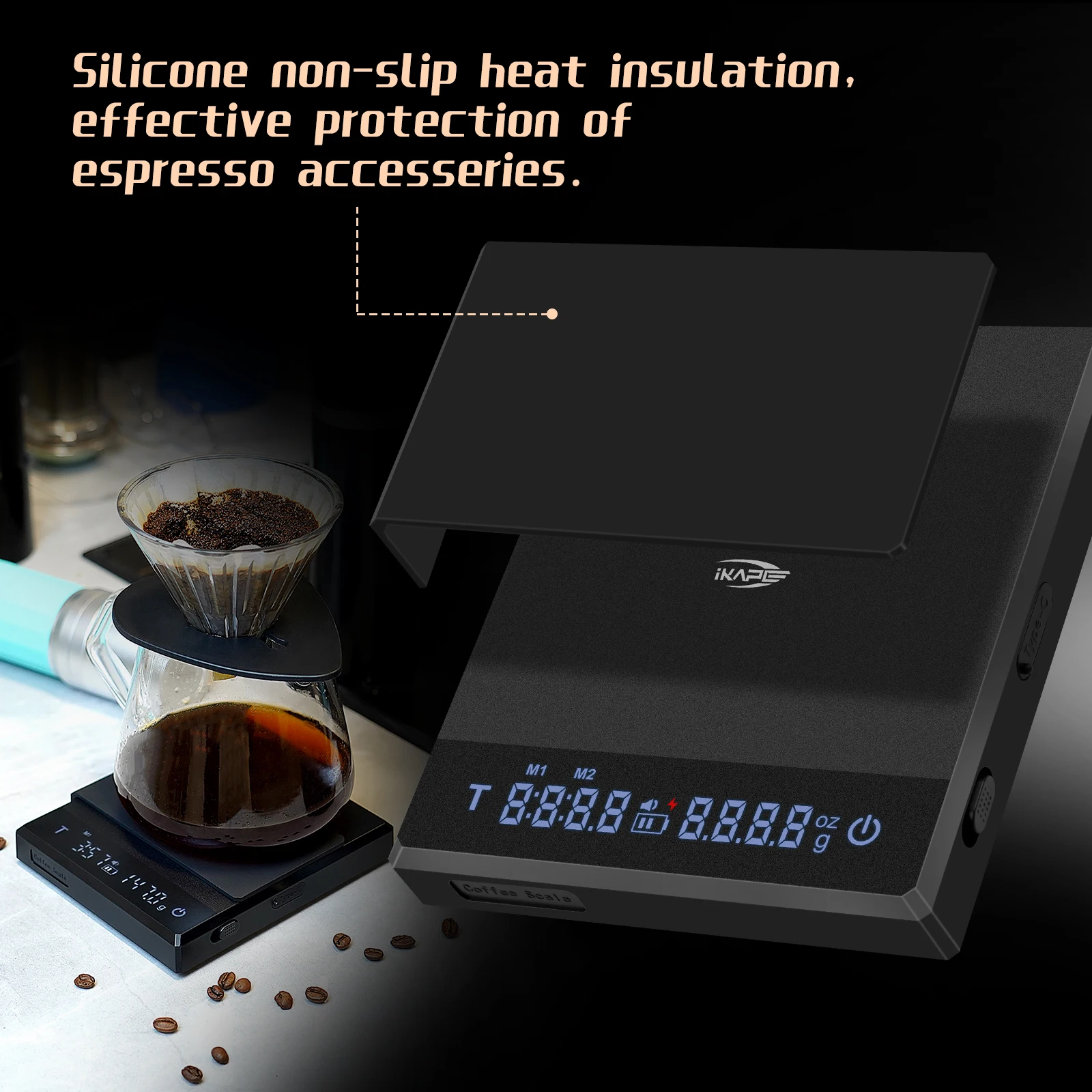 ميزان القهوة الرقمي IKAPE V1 مع مؤقت دقيق 0.1 جرام...
