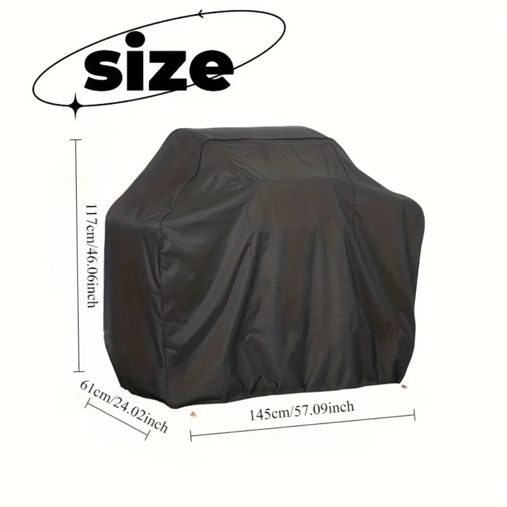 Premium 58-Inch Outdoor Grill Cover - Waterproof, UV-Resistant, Tear-Proof, Fade-Resistant Material