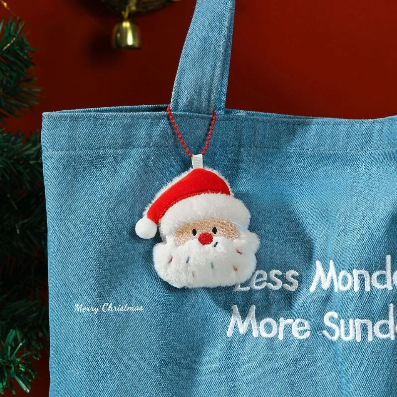 Christmas Decoration Plush Toy Snowman Santa Claus Pendant Gift Keychain Creative and Interesting Pendant Plush Doll Dolls
