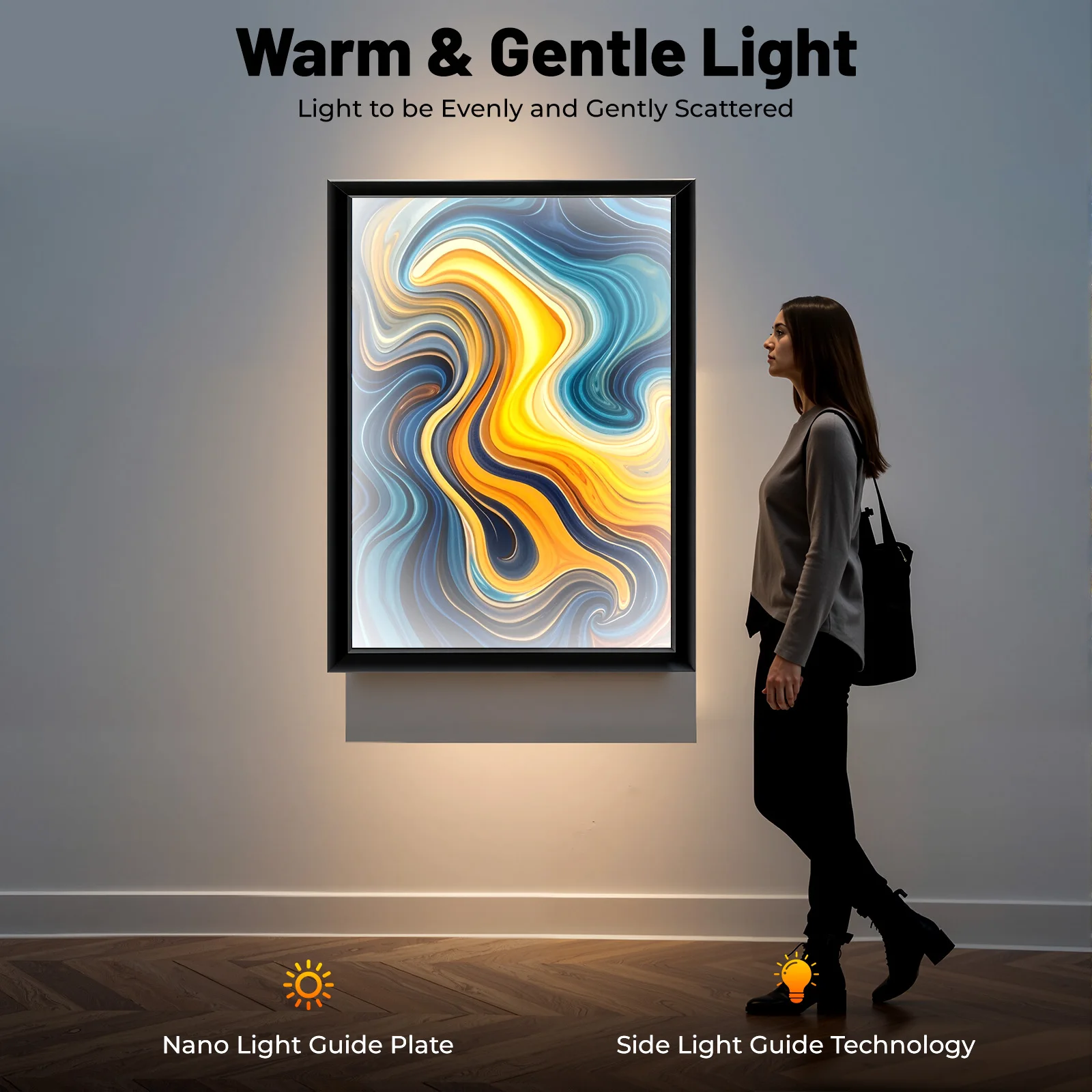 23.6x35.8 Inch LED Light Box Sign Slim Aluminum Frame Front Open 110V Backlit Display for Menu Poster Advertisement