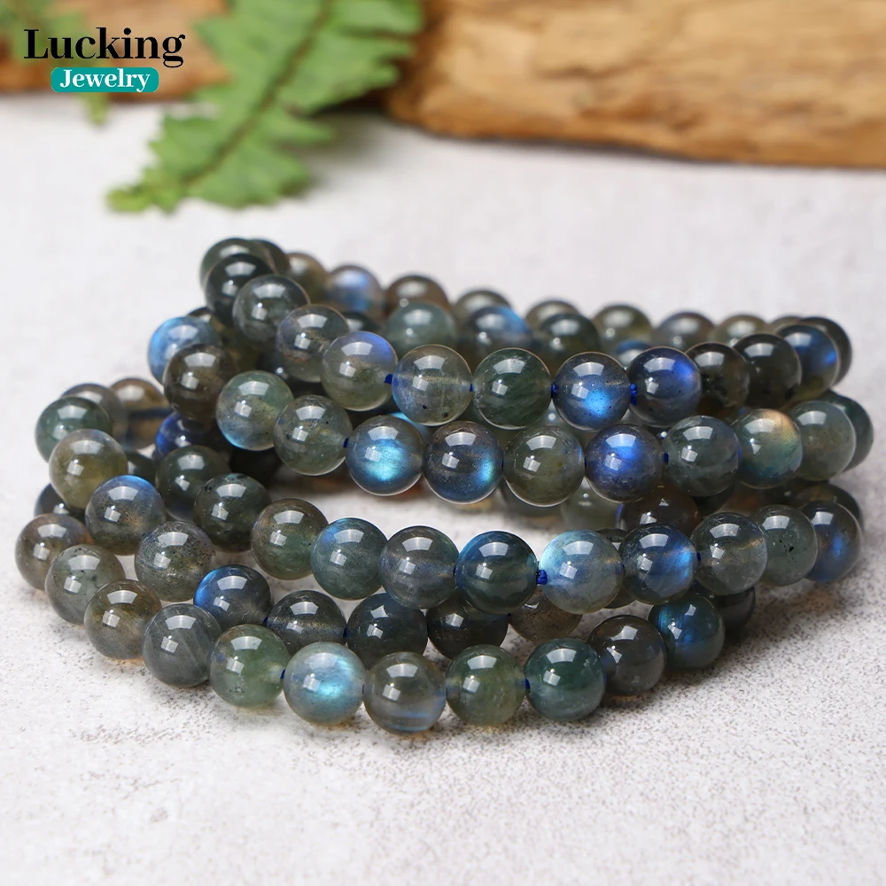 A++ Natural Blue Labradorite 8mm Shiny Beads for Jewelry Making DIY Bracelet Necklace Or  Lovers Gift 5