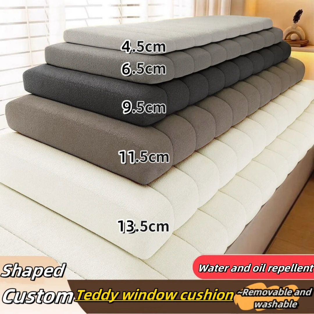 Customized Teddy Sponge Windowsill Cushion 4.5/6.5/9.5 Cm High-Density Sponge Cushion Waterproof Non-Slip Cushion Sofa Cushions 2