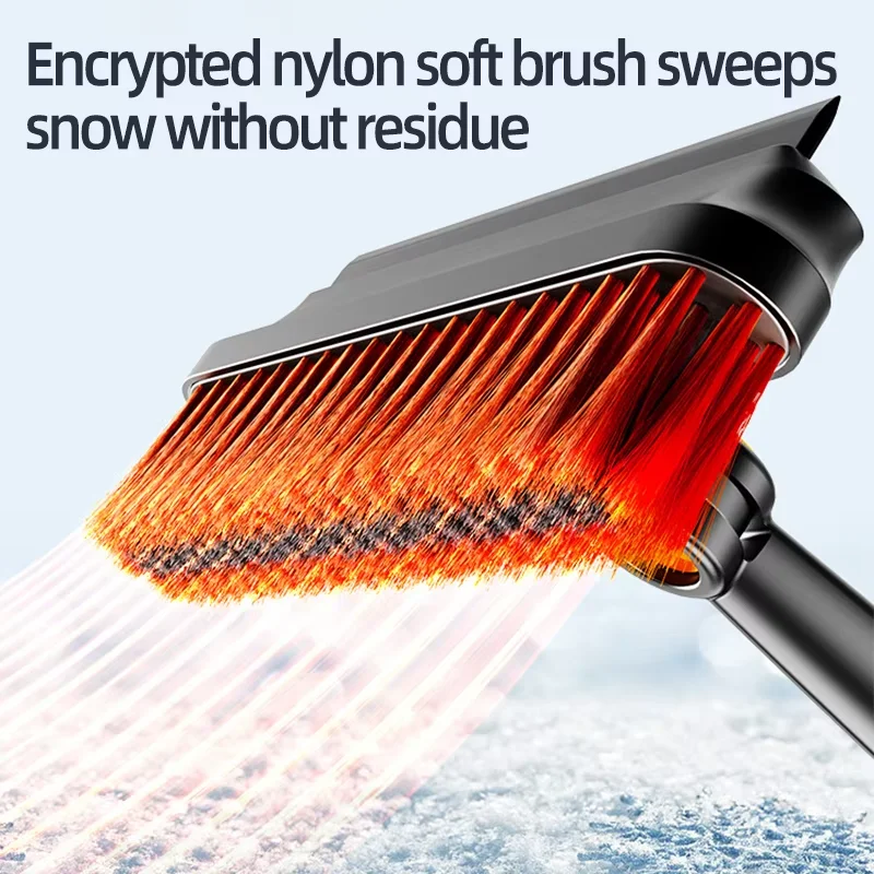 Car Ice Scraper Winter Ice Removing Brush Shovel Tools Foldable Snow Scraper Windshield Car Wash Accessory Winter Scraping