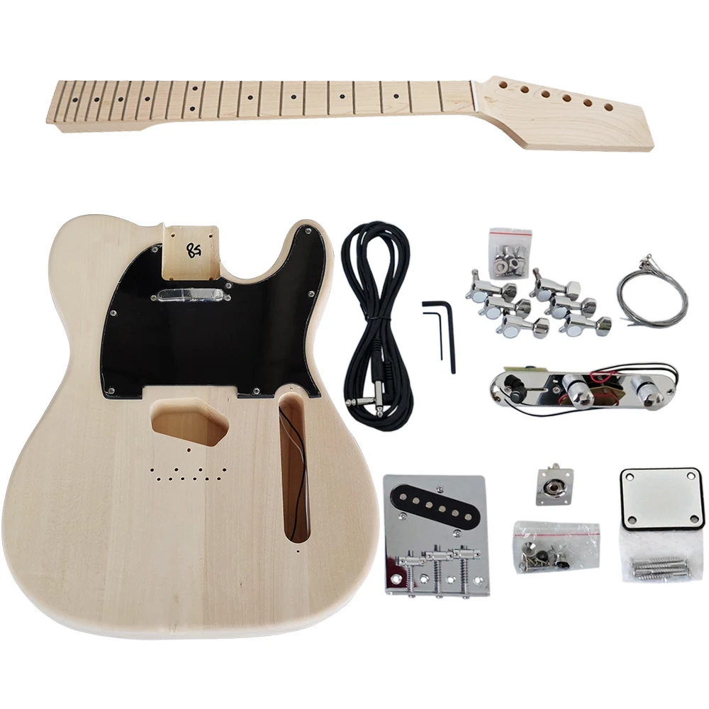 All-In-One DIY Electric Guitar Kit - Telecaster Style Body, Solderless