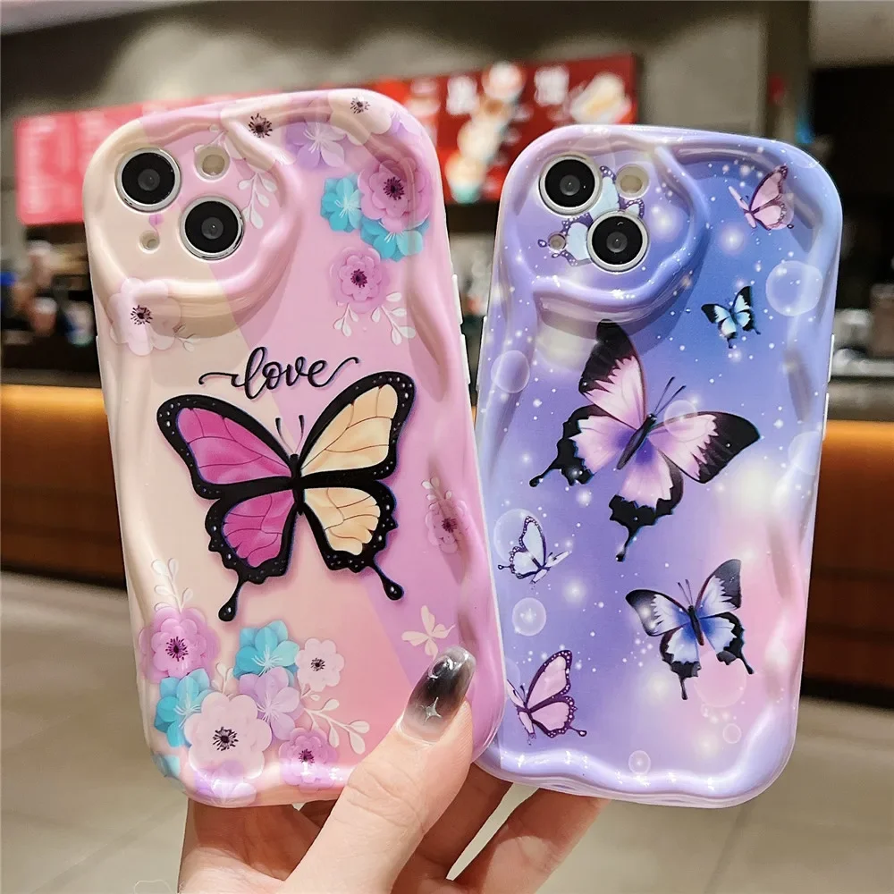 Flower Soft Silicone 3D Wavy Edge Phone Case Cover