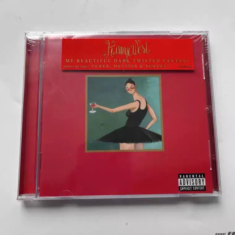 

Retro Kanye West Music CD My Beautiful Dark Twisted Fantasy Album Compact Disc Cosplay CD Walkman Car Play Songs Soundtracks Box