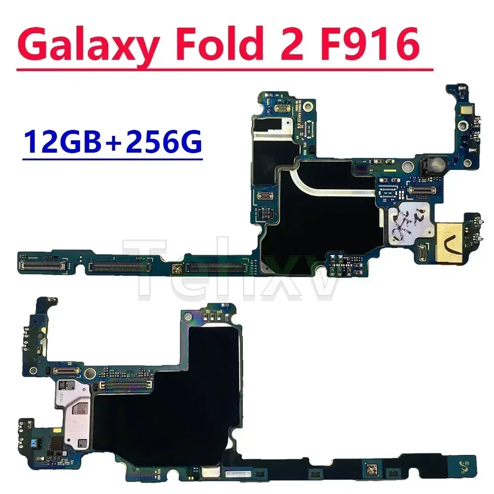 Logic Main Board for Samsung Galaxy Fold 2 F916B F916U F916N Motherboard 5G Fold2 With Full Chips Unlocked Plate,mobile motherboard